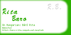 rita baro business card