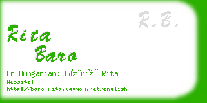 rita baro business card